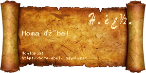 Homa Ábel névjegykártya