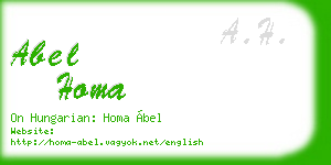 abel homa business card
